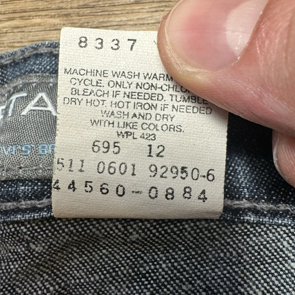 Vintage Levi's‎ SilverTab Jeans Men 33x26 Blue Dark Wash Baggy Made USA (Hemmed)